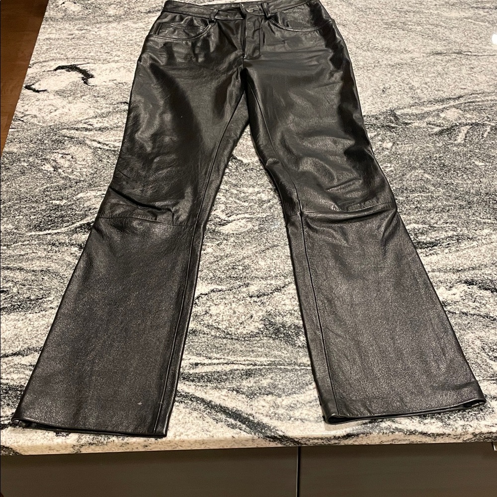 Wilsons Leather Black Flare Pants
